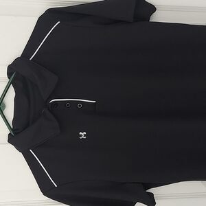 Under Armour Black Polo Shirt Mott Logo XL
